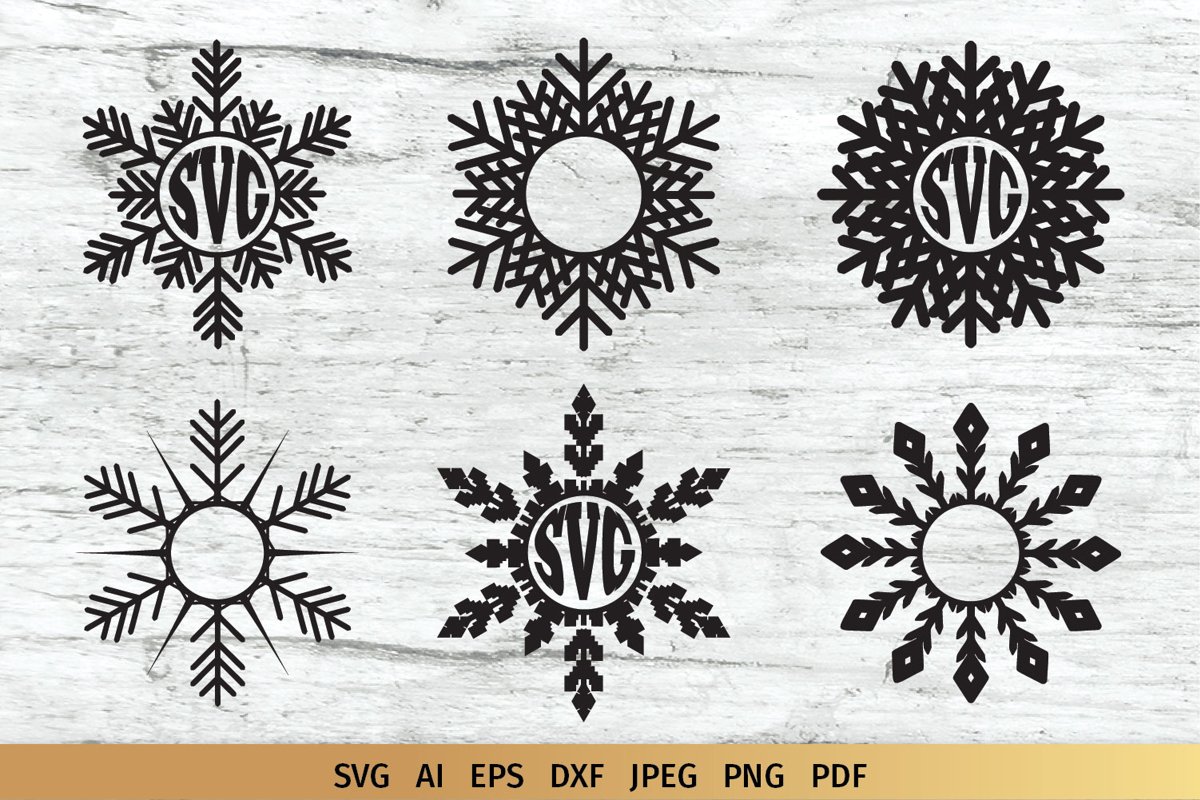 Snowflake Monogram example image 1