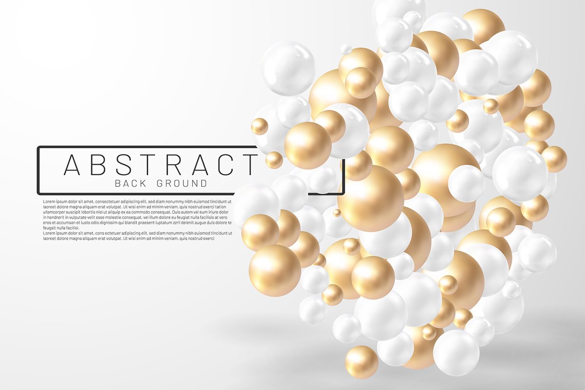 Vector illustration of overlapping abstract balls or bubbles example image 1