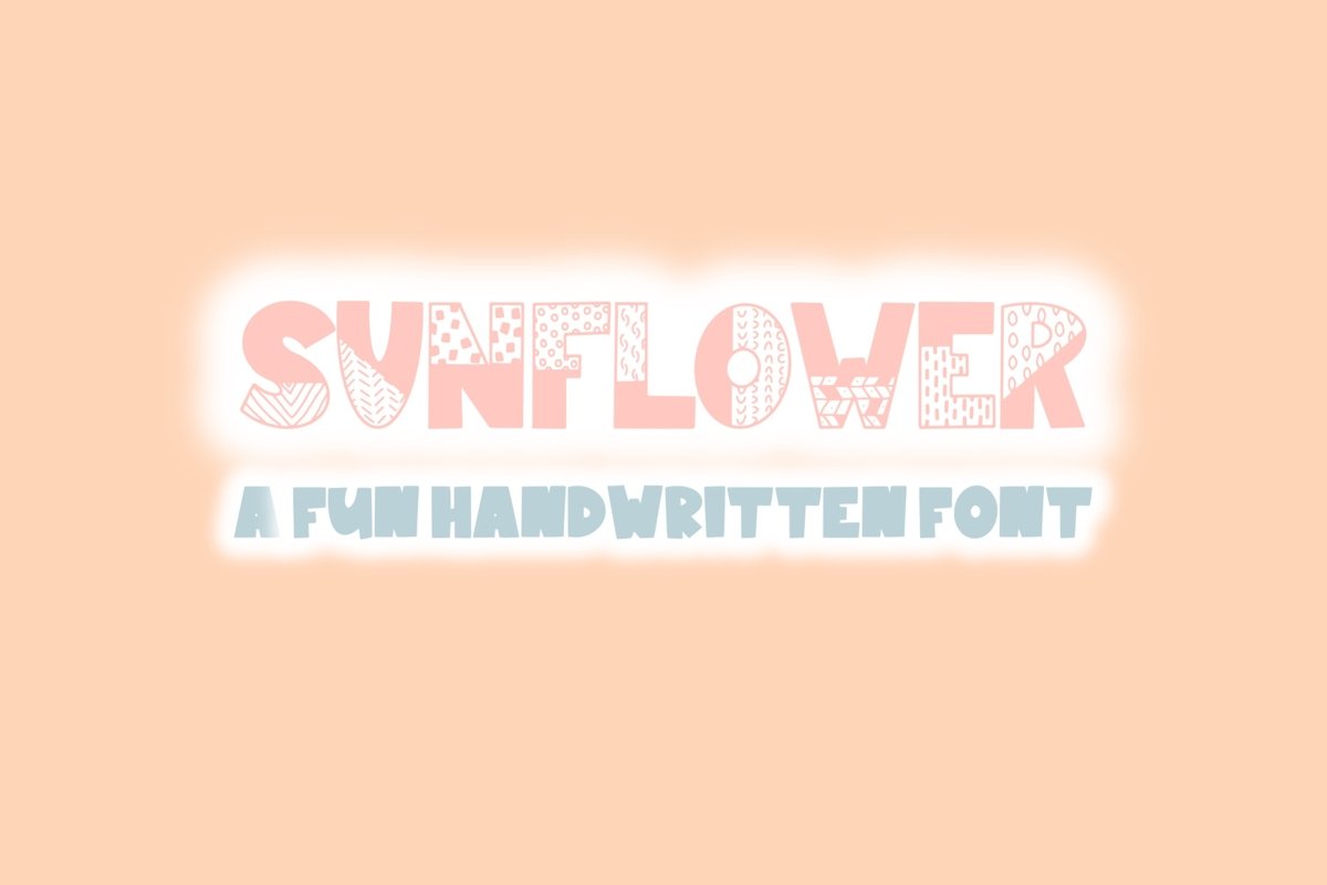 Sunflower | Bold Quirky Hand Written Font example image 1