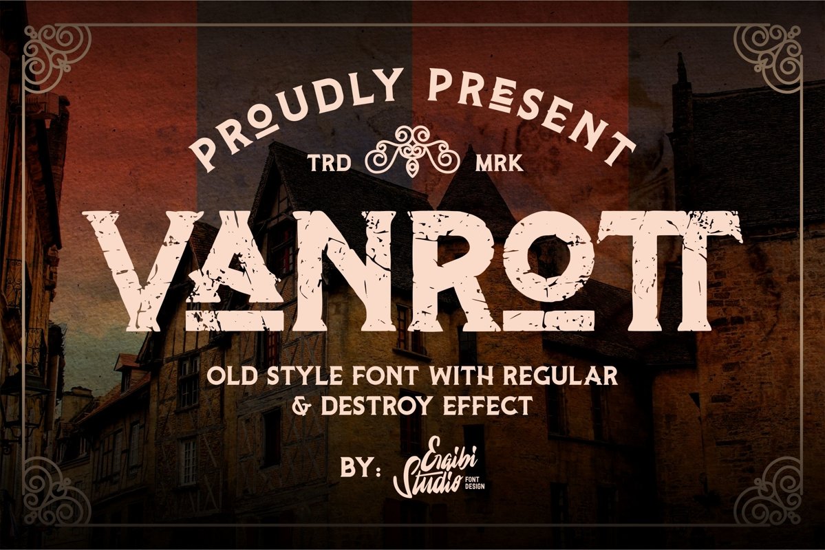 Vanrott - Old Style Font example image 1