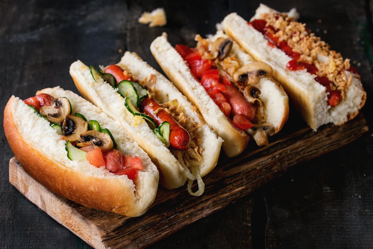 Assortment of homemade hot dogs example image 1