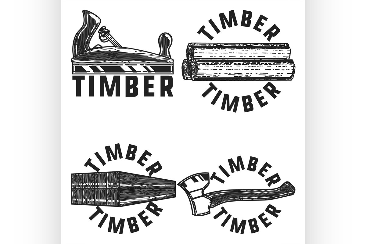 Vintage timber emblems example image 1