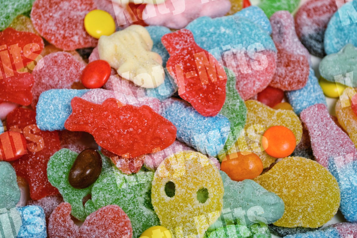 Assorted sweets. Unhealthy food. Fruit flavors example image 1