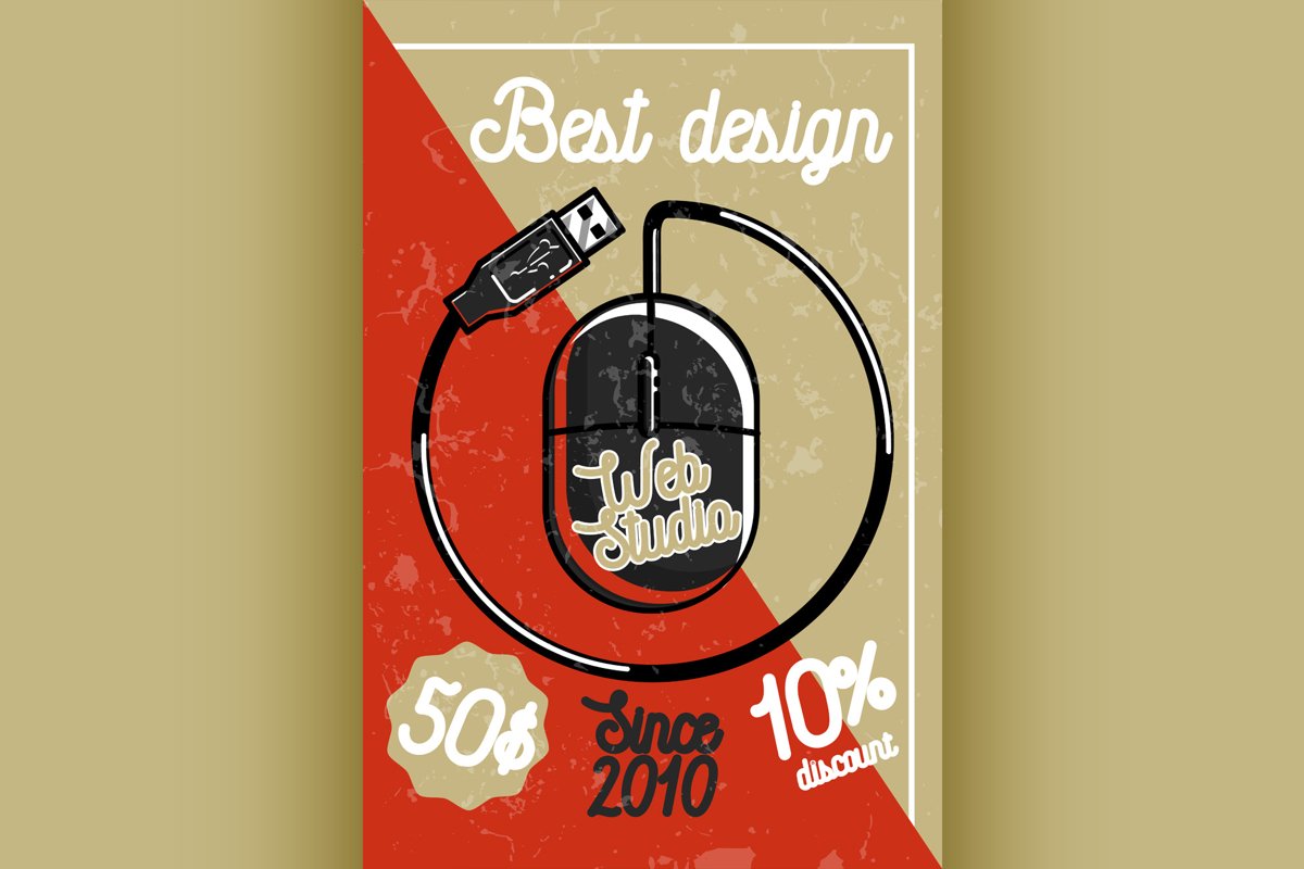 Color vintage web studio banner example image 1