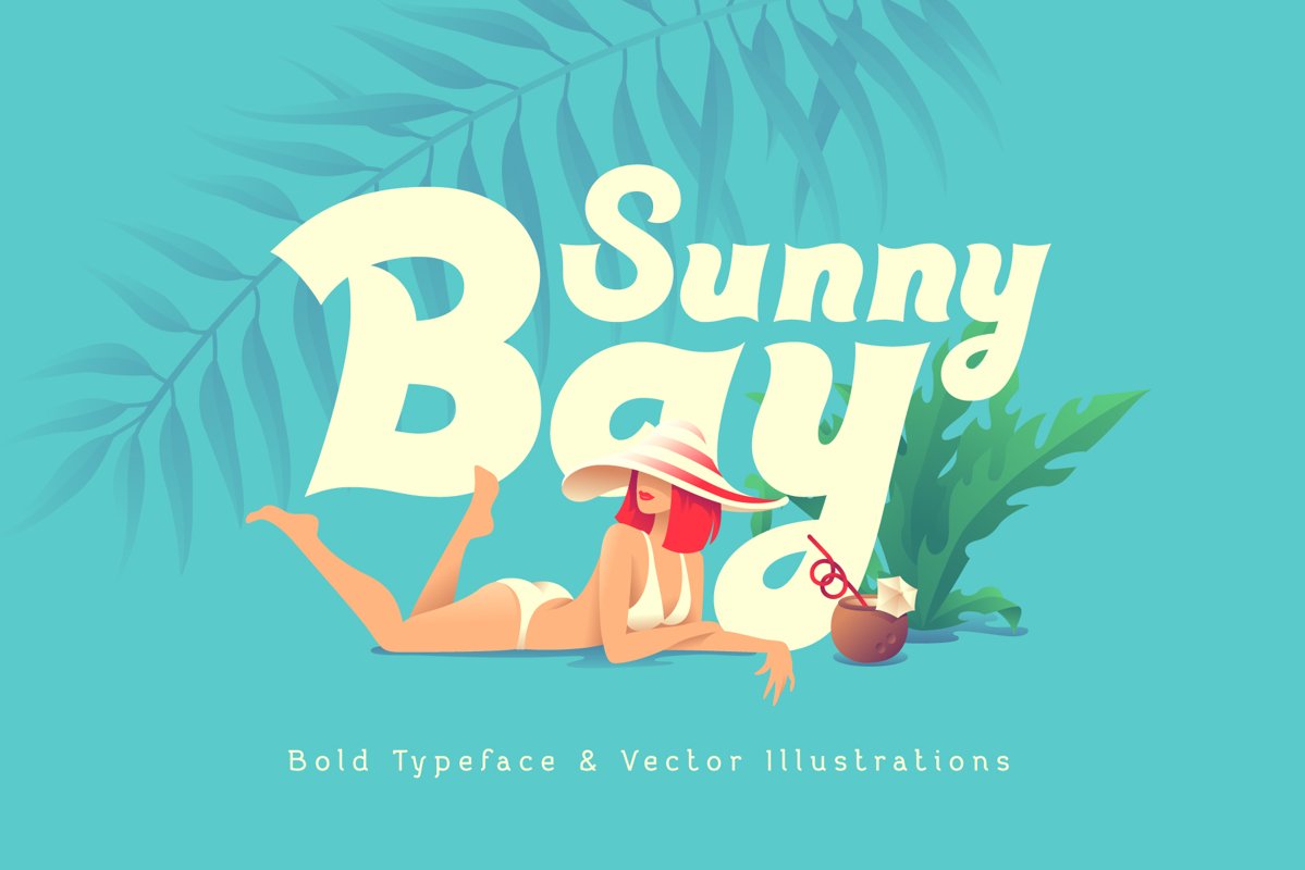 Sunny Bay font and graphics example image 1