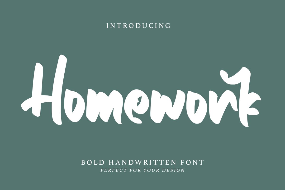Homework - Bold Fonts example image 1