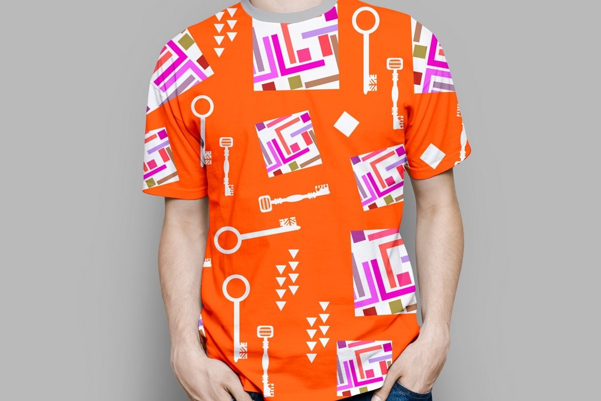 Keys seamless vector pattern example image 1