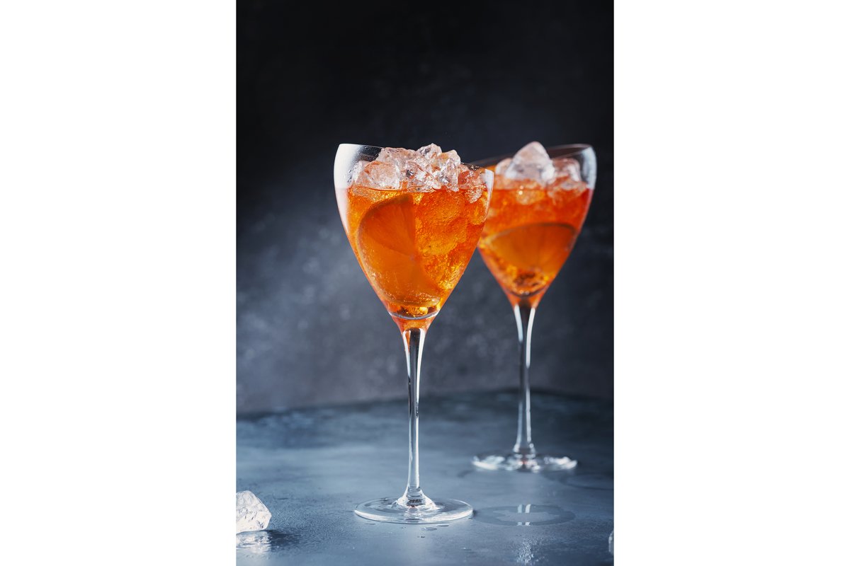 Traditional Italian aperitif Aperol Spriz with orange example image 1