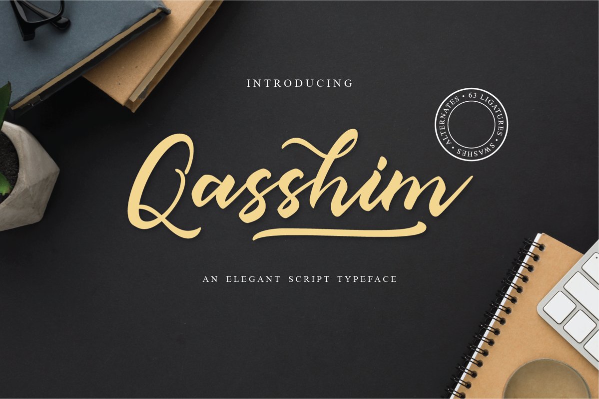 Qasshim - Elegant Script Typeface example image 1