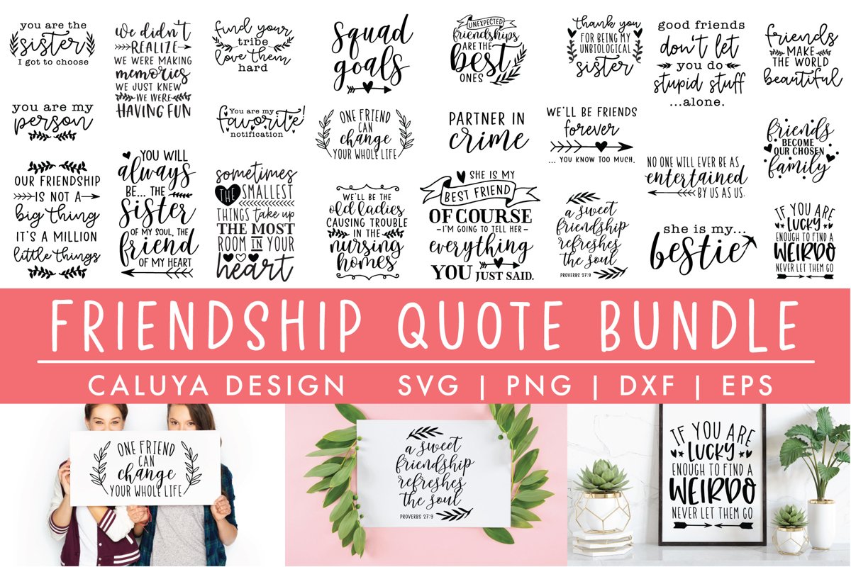 BIG Friendship Quote Bundle | BFF Funny Bundle example image 1