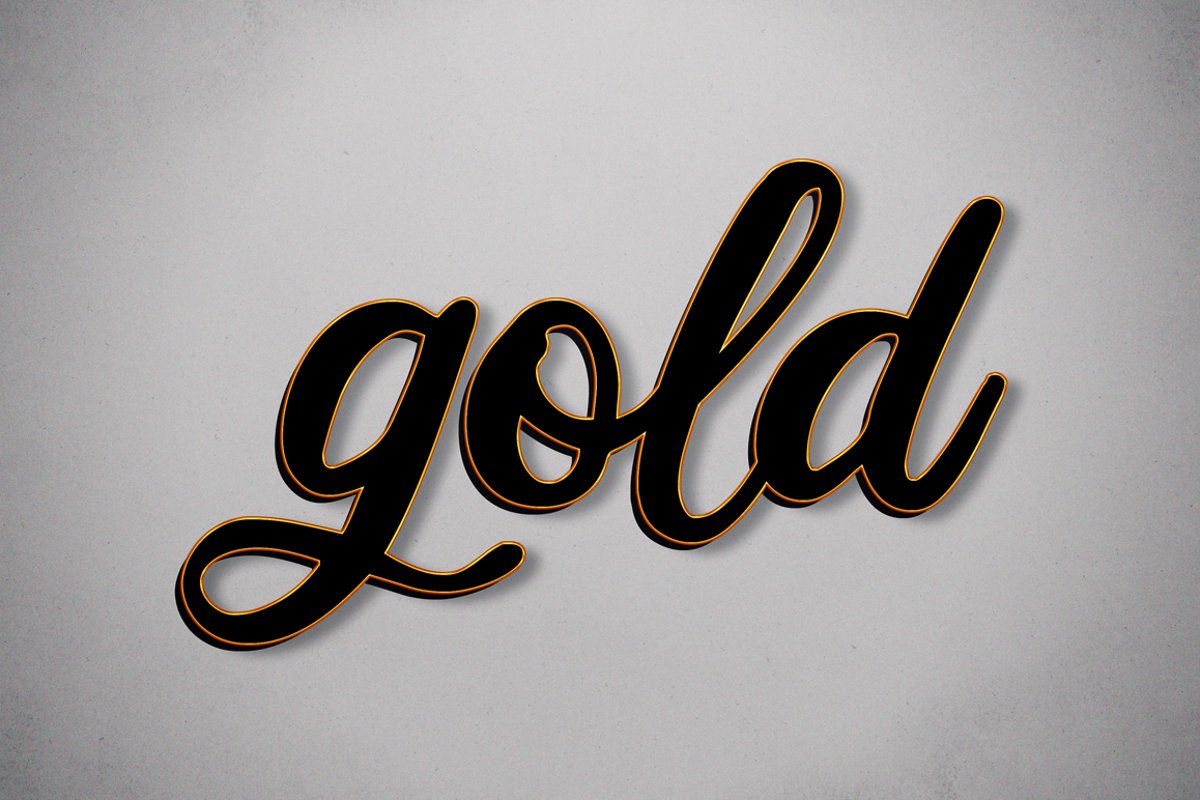 Black and Gold - Photoshop Text Effect example image 1