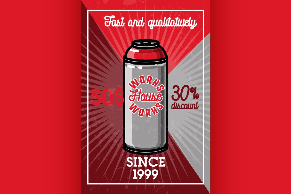 Color vintage house works banner example image 1
