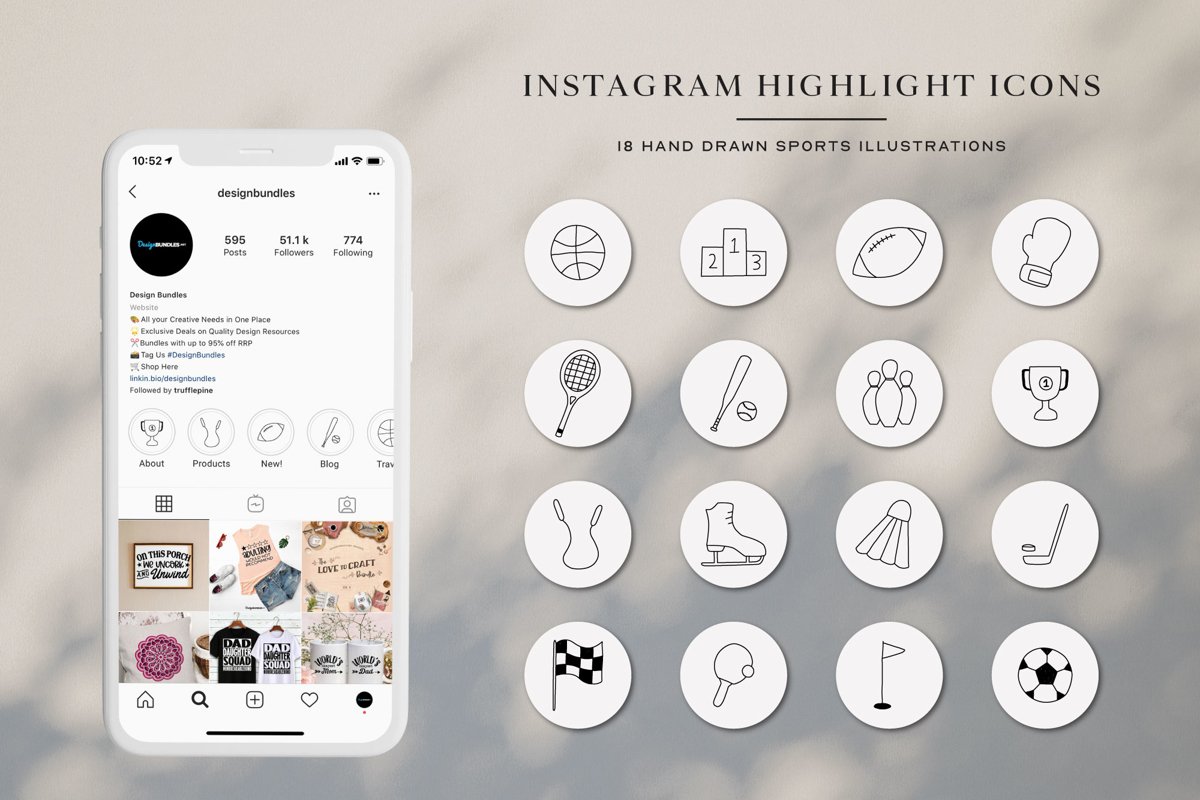 Instagram Sport Highlights Icons | Instagram Story Cover example image 1