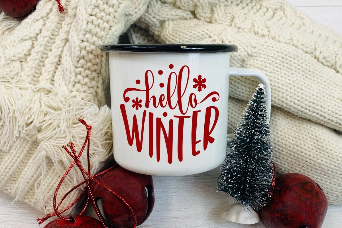 Hello Winter SVG DXF PNG example image 1
