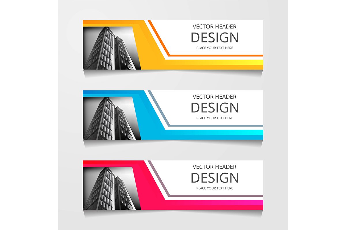 Abstract Web banner design background or header Templates example image 1