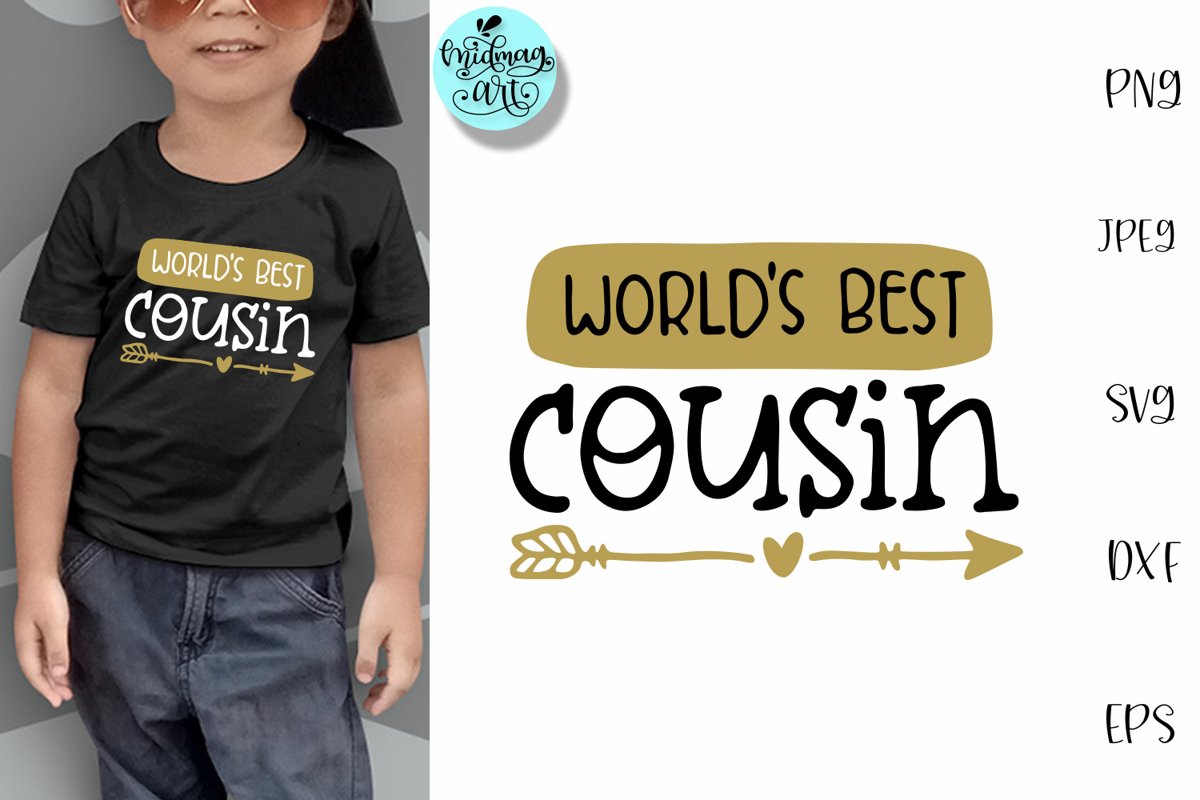 World's best cousin svg, cousin shirt svg example image 1