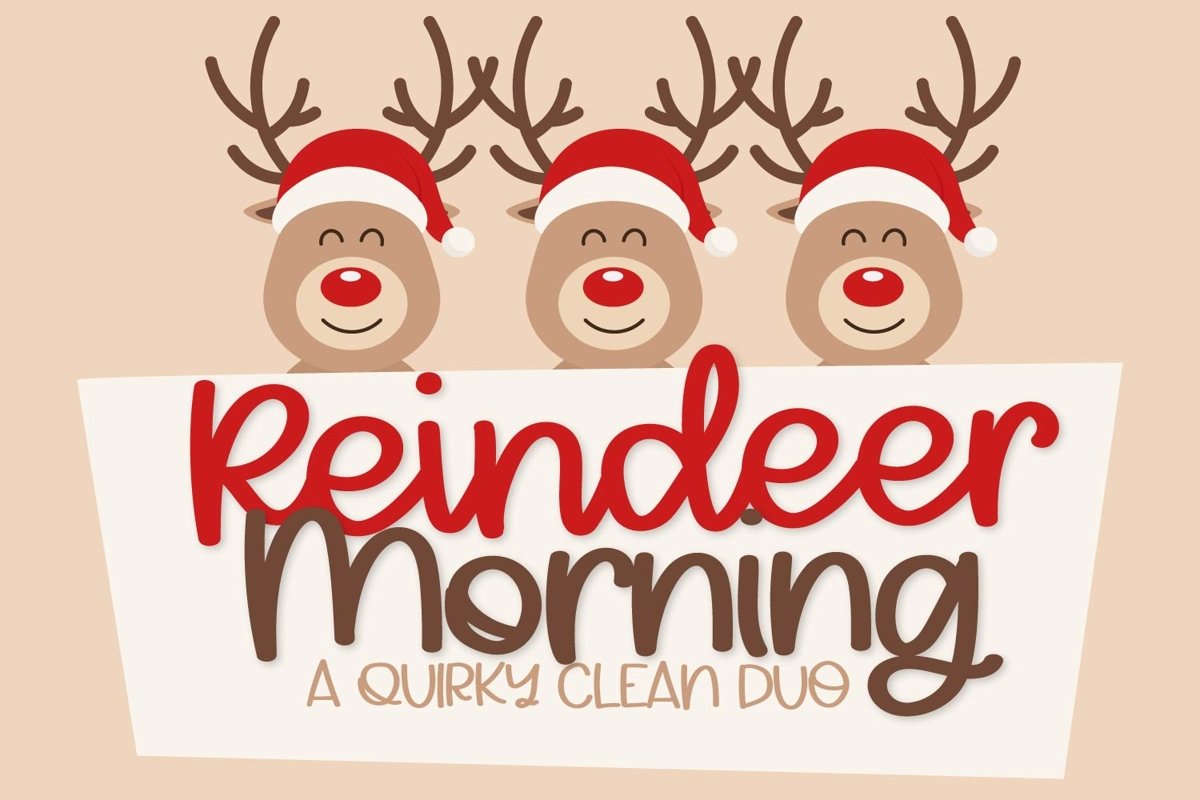 Reindeer Morning - A Font Duo example image 1