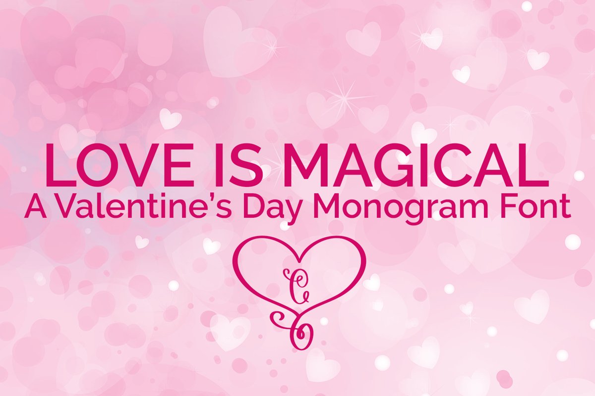Love is Magical - A Valentine's Day Monogram Font example image 1