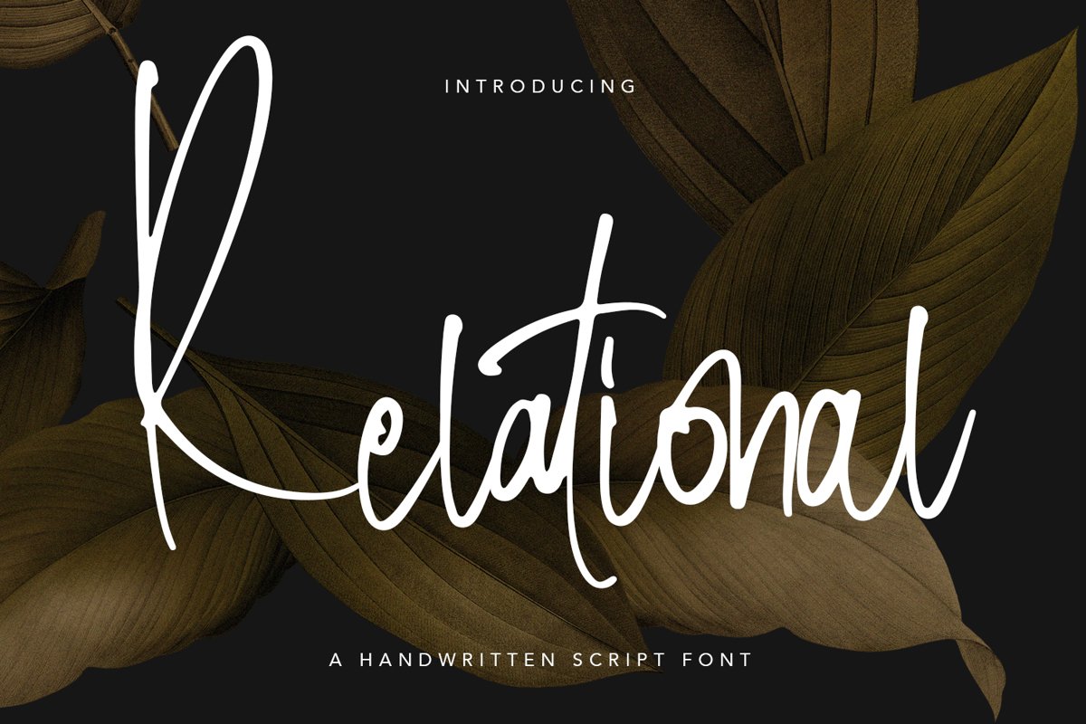 Relational - Handwritten Font example image 1
