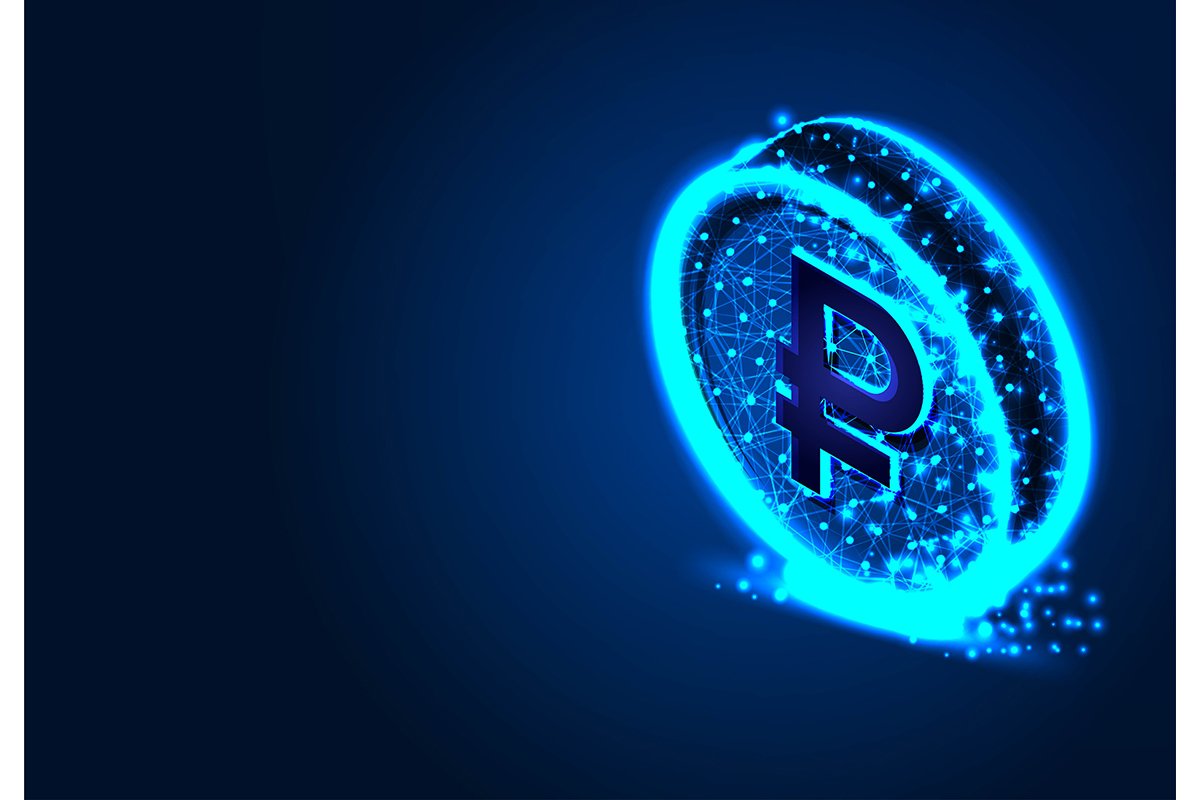 Ruble coin, Business finance, Abstract Low poly Designs, fro example image 1