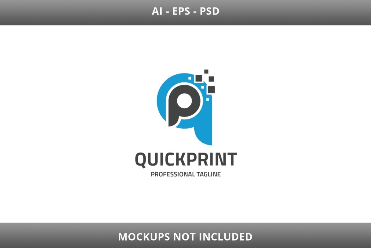 Quick Print Letter QP Logo example image 1