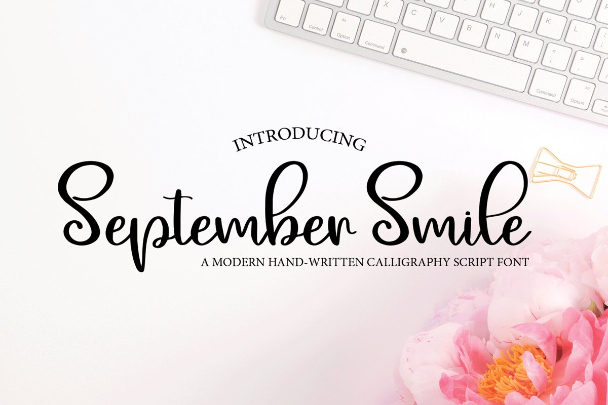 September Smile - A Hand-Written Calligraphy Font example image 1