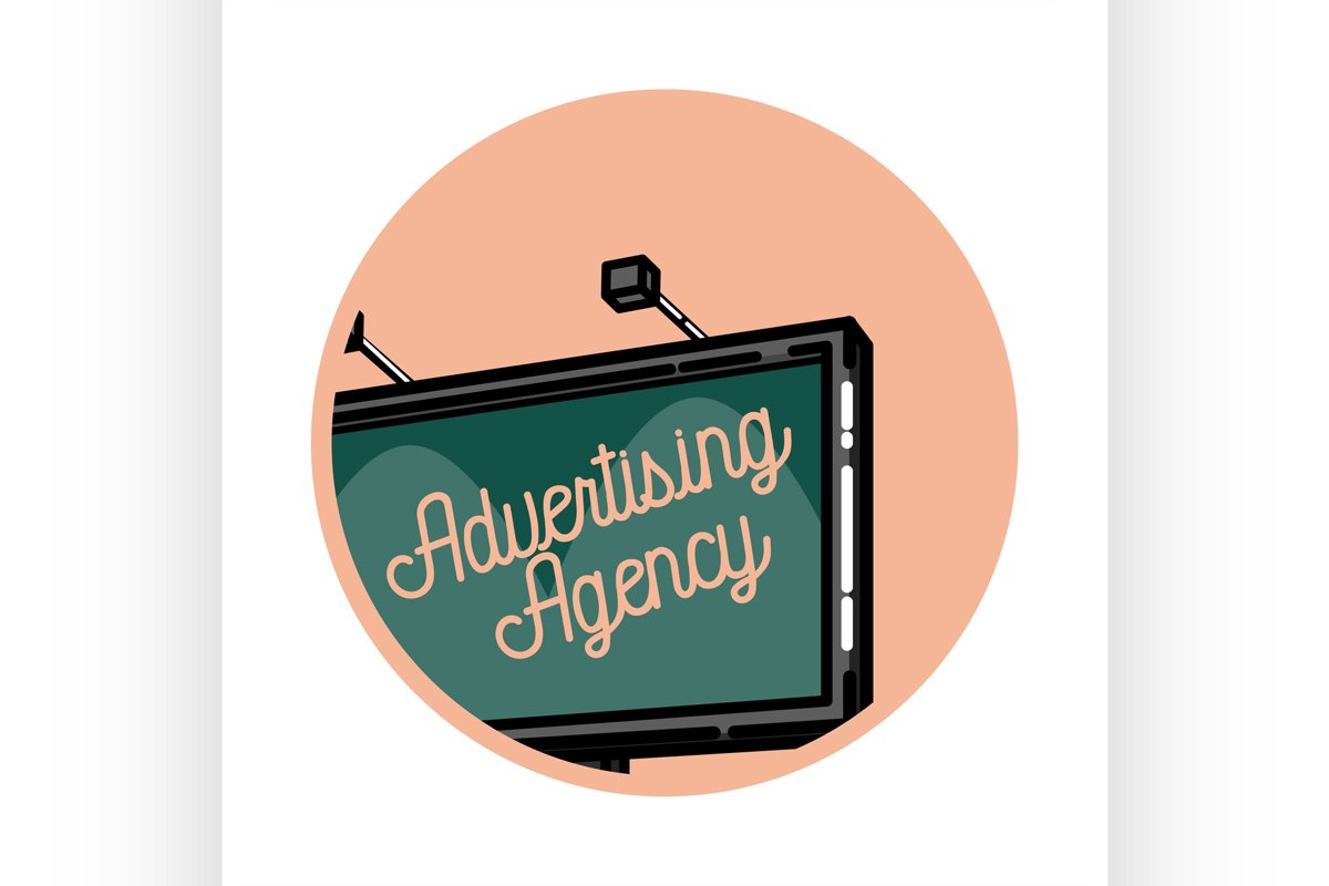 Color vintage advertising emblem example image 1