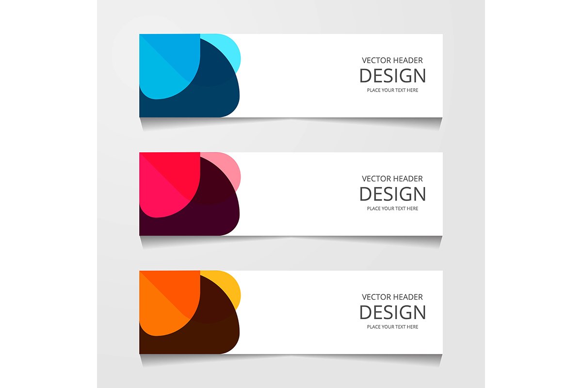 Set Horizontal web banner, with three different color, Corpo example image 1
