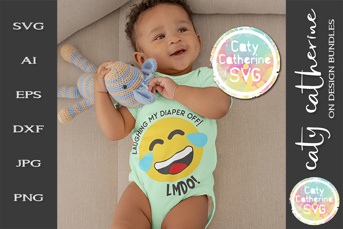 LMDO Laughing My Diaper Off Emoji Cute Baby SVG (646069) SVGs