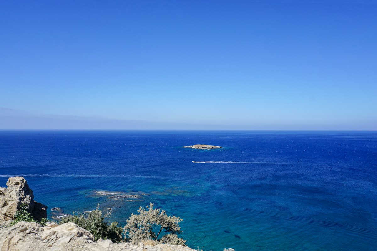 beautiful view of the cliffs and the blue sea example image 1