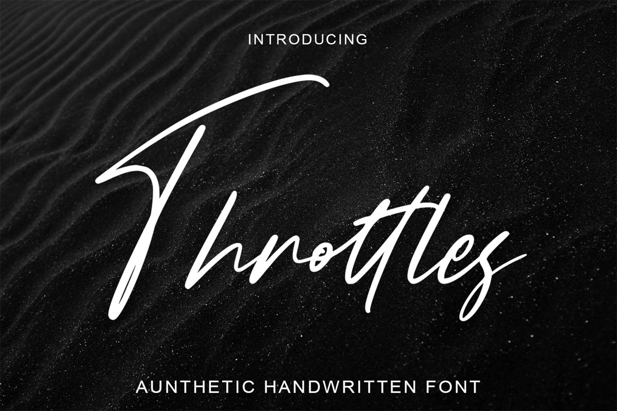 Throttles - Signature Font example image 1