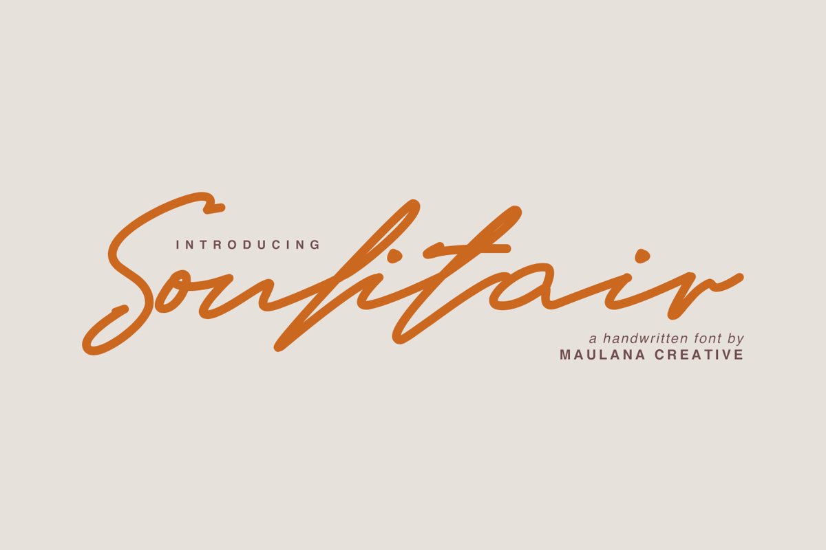 Soulitair Signature Font example image 1