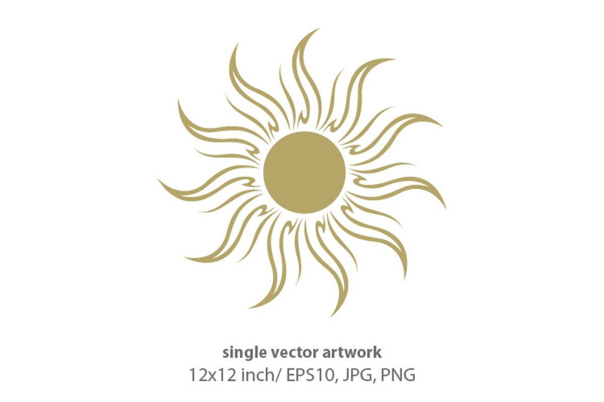golden sun - single vector artwork example image 1
