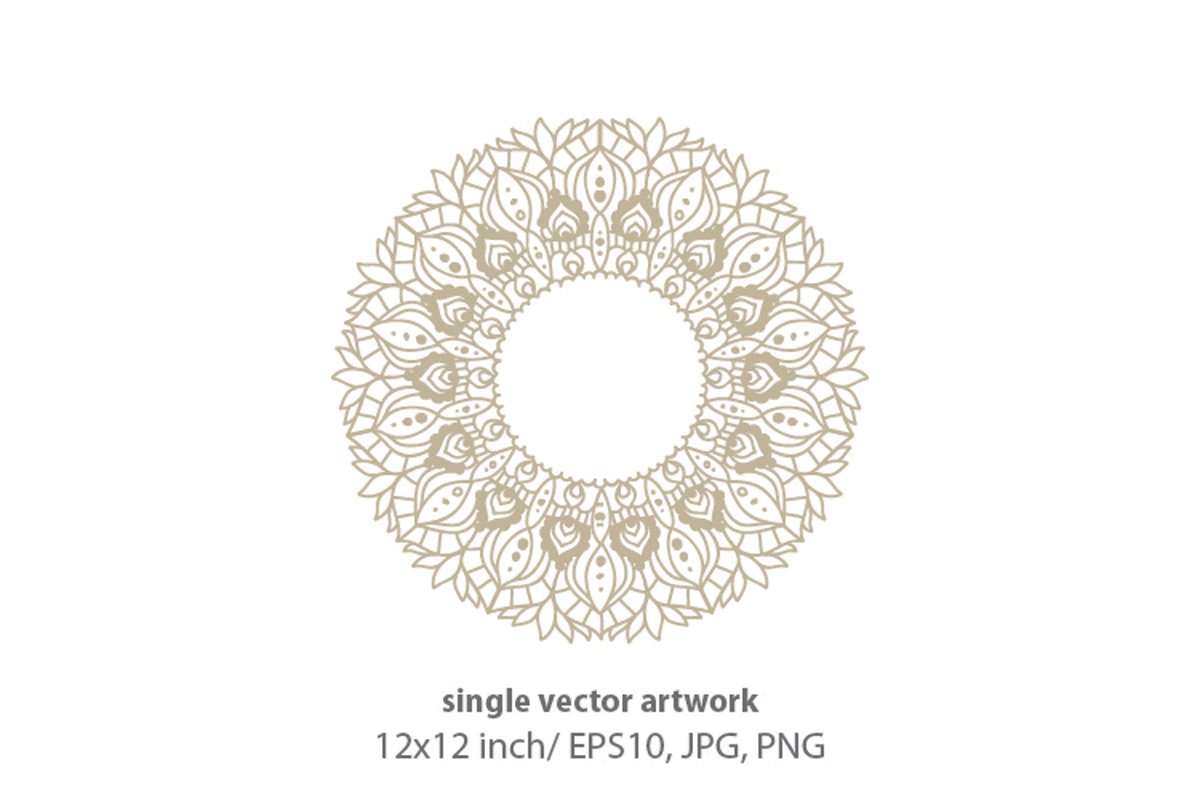 Mandala - single vector artwork example image 1