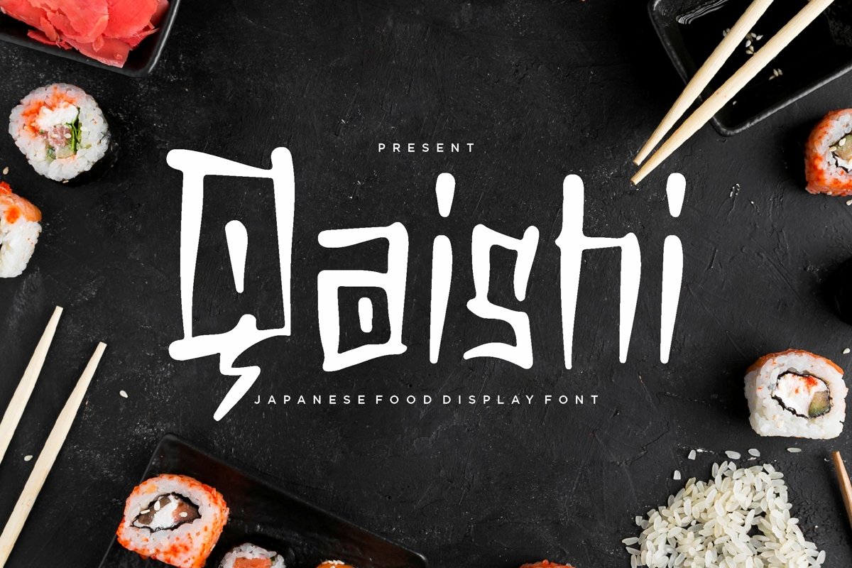 Qaishi - Japanese Display Font example image 1