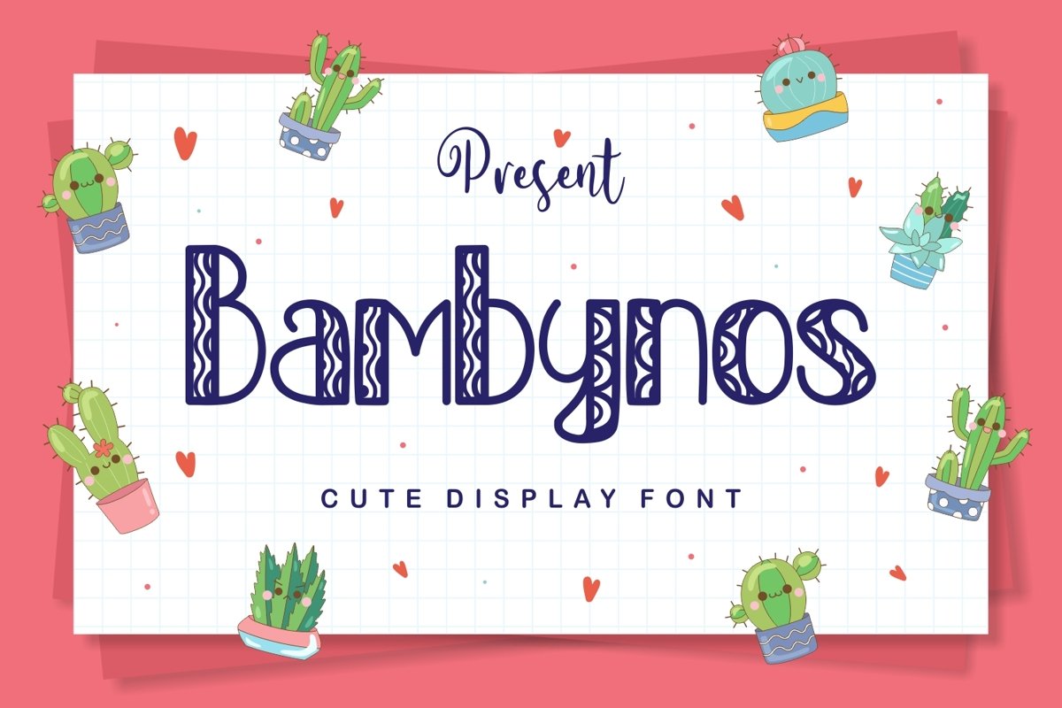 Bambynos - Cute Display Font example image 1