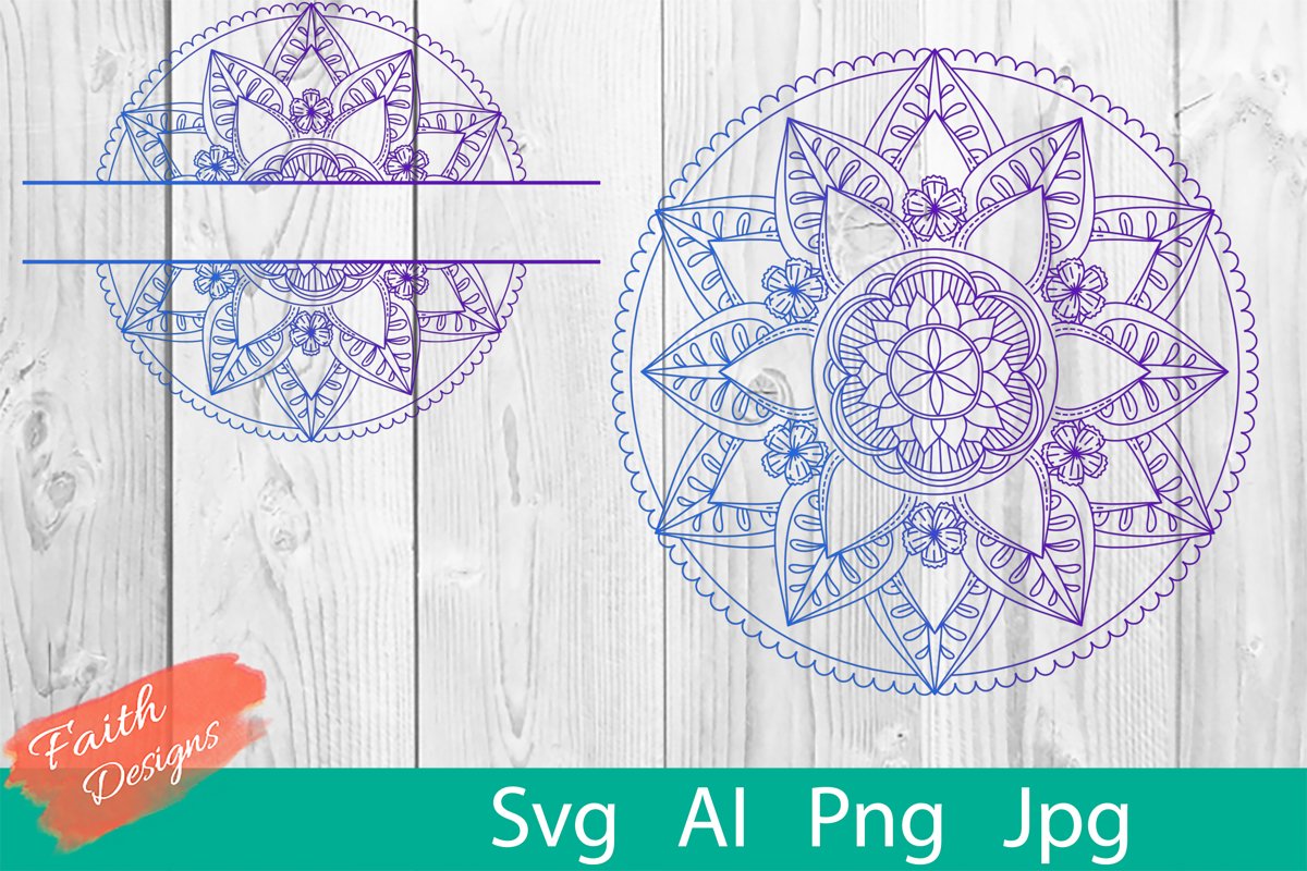Mandala & Split Mandala No. 7 example image 1