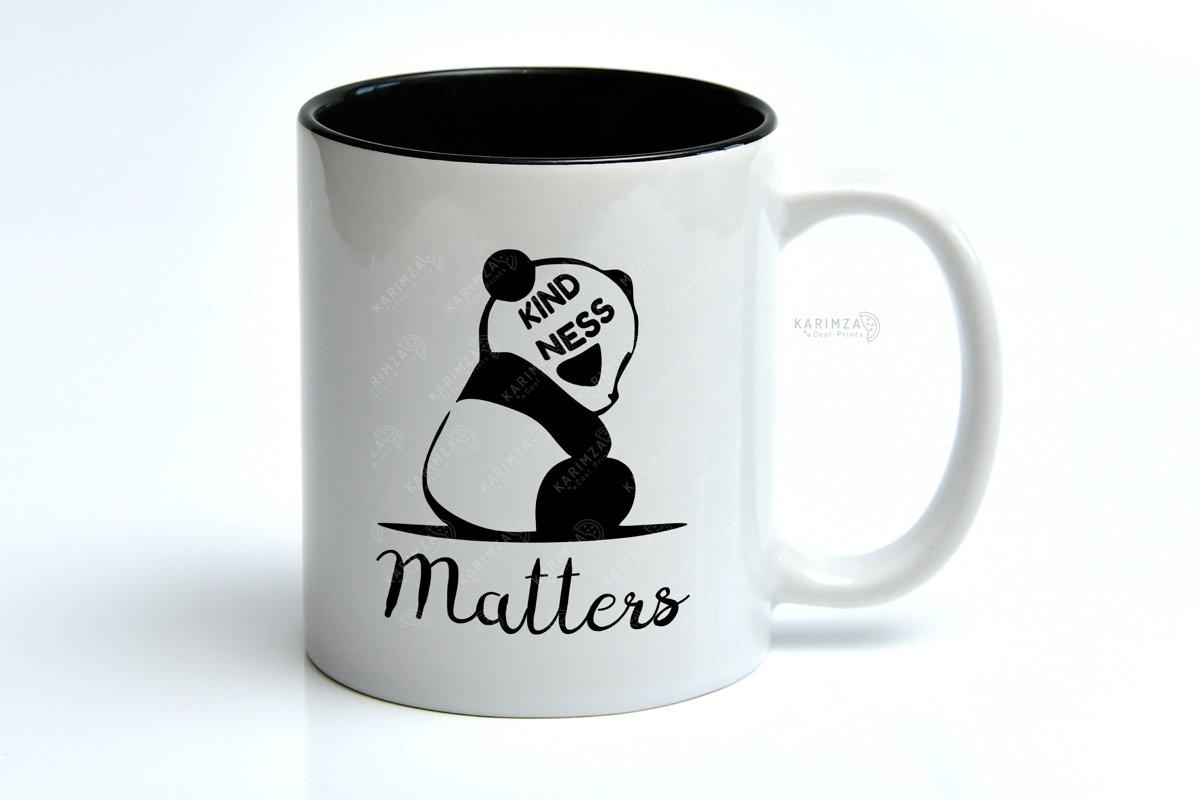 KINDNESS MATTERS SVG Cut File, panda baby vector example image 1