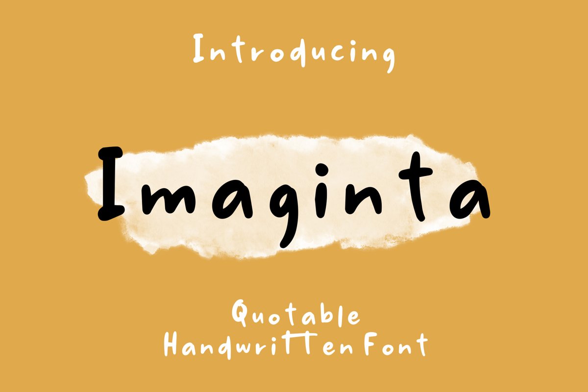 Imaginta - Handwritten Fonts example image 1