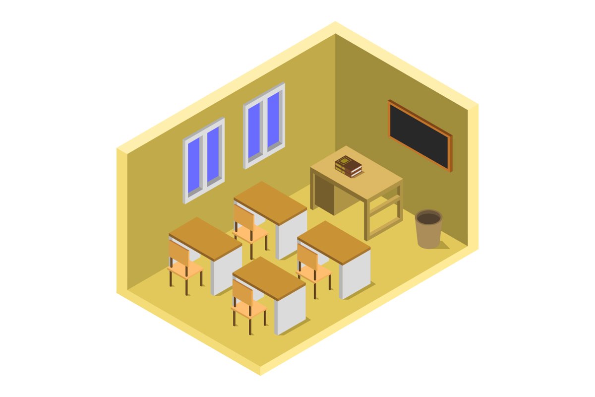 isometric school room example image 1