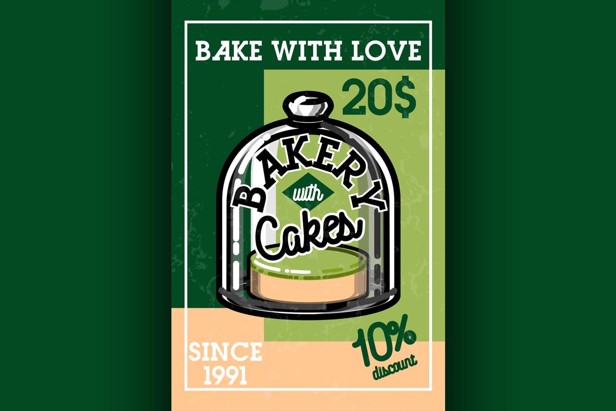 Color vintage bakery banner example image 1