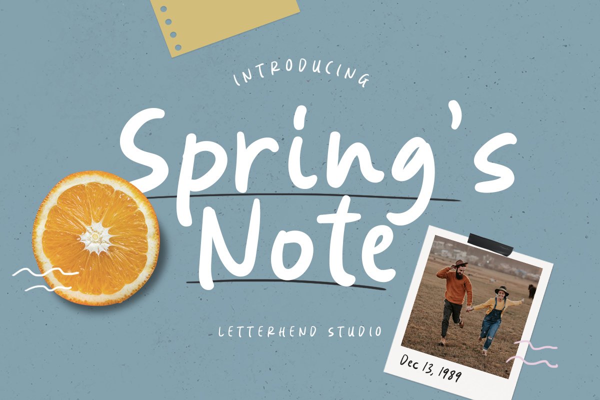 Springs Note Handwritten Font example image 1