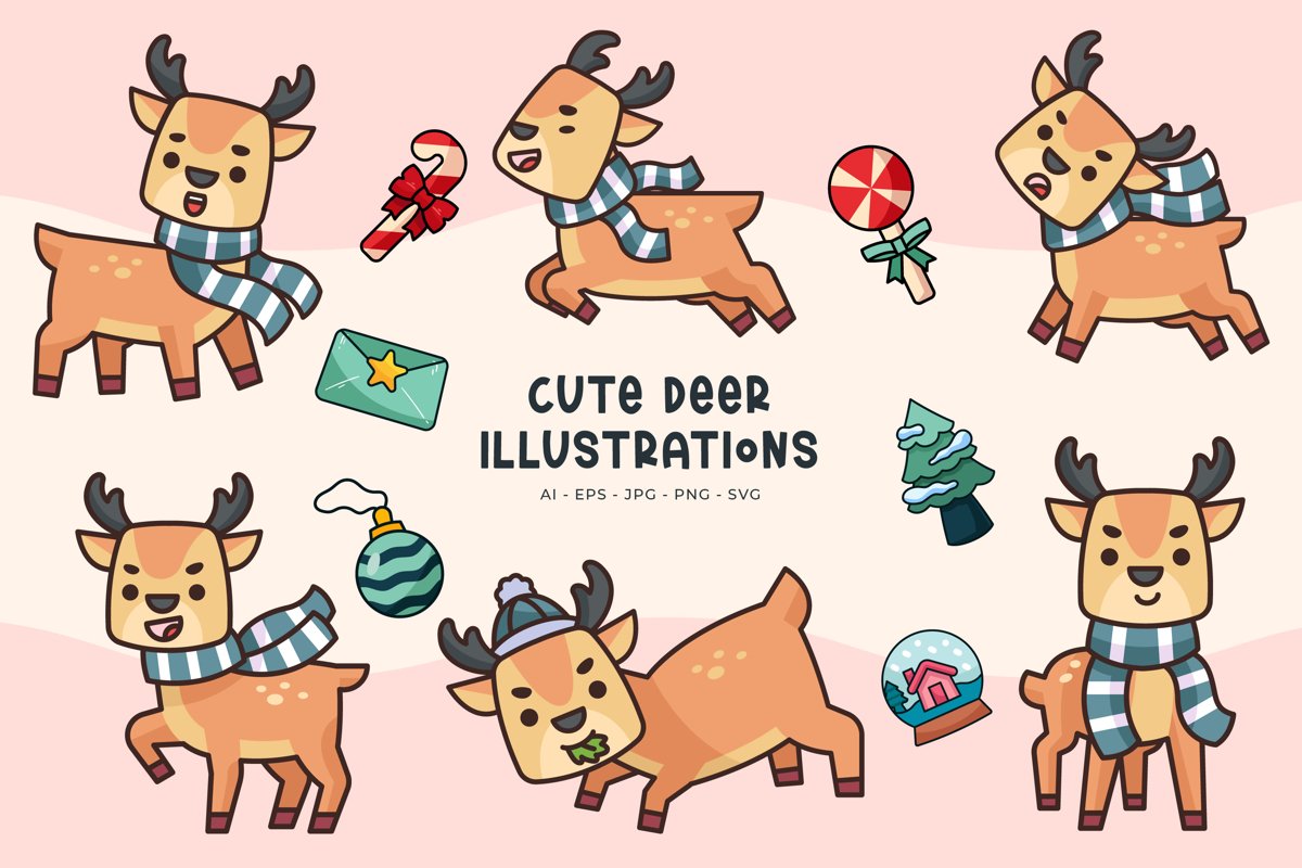 Deer Illustrations example image 1