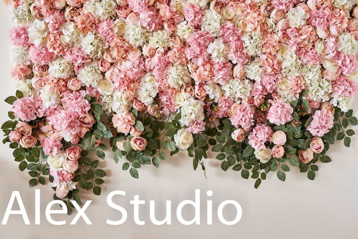 Summer blossoming delicate roses and hydrangeas on flowers f example image 1