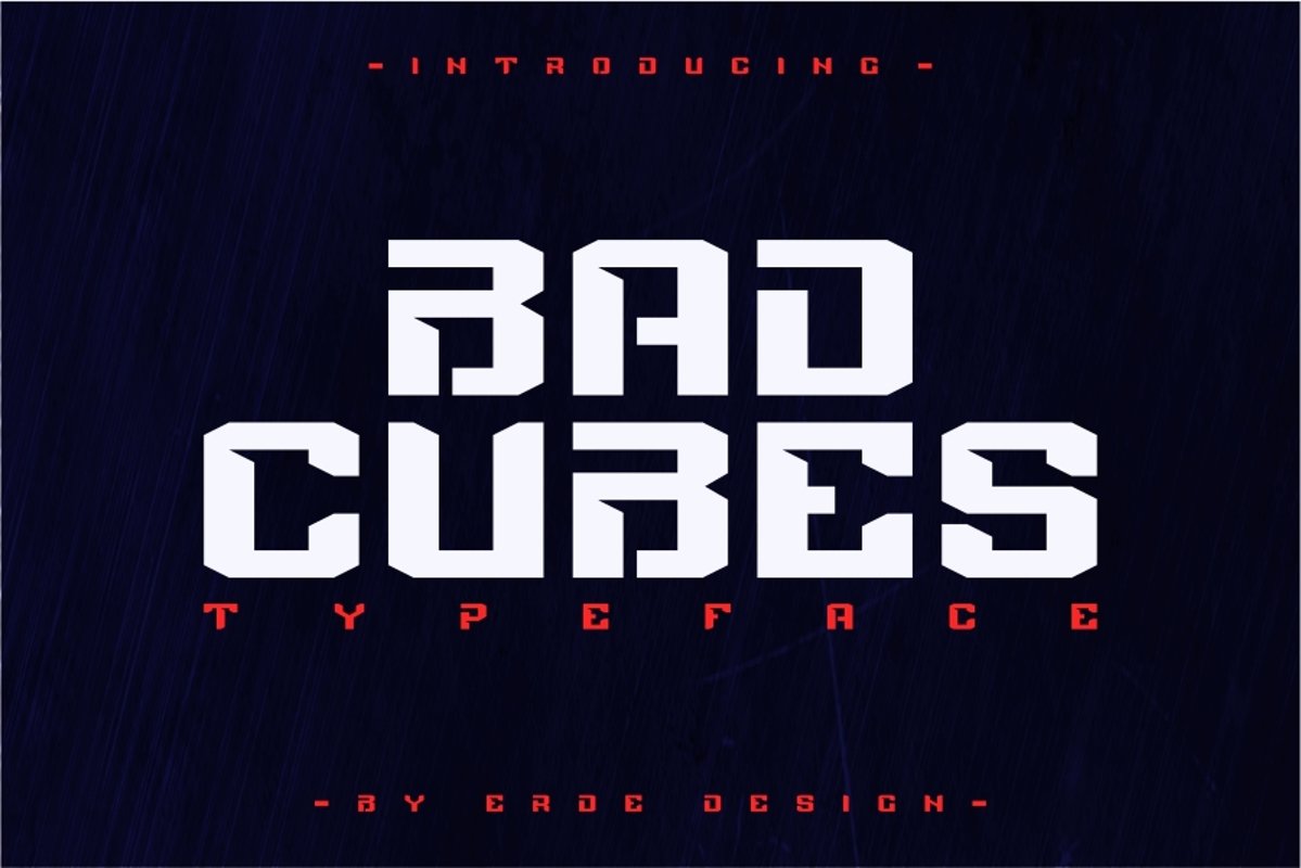 BADCUBES TYPEFACE example image 1