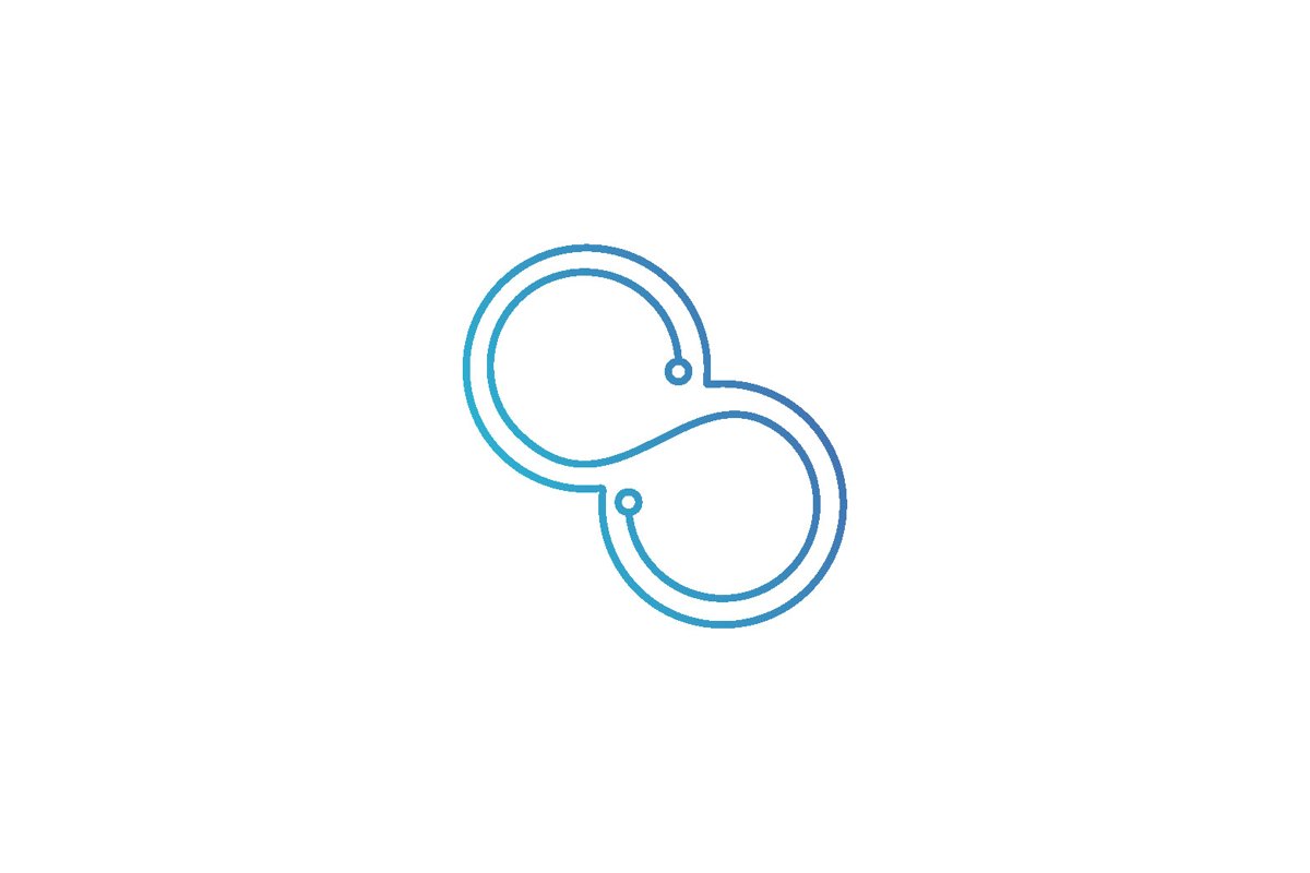 infinity connect logo design isolated example image 1