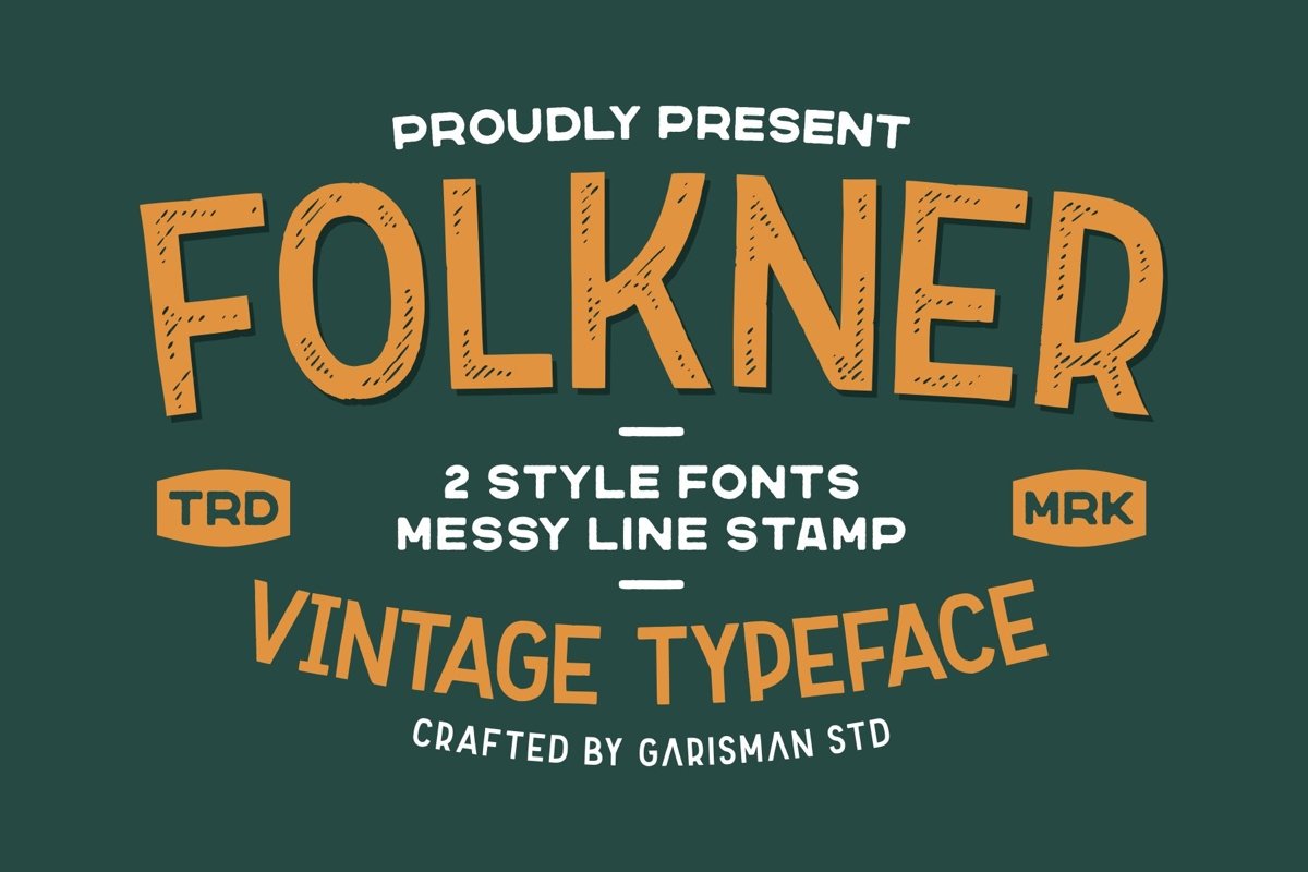 Folkner - Vintage Typeface example image 1