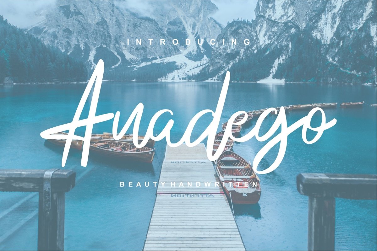Anadego | Beauty Handwritten Script Font example image 1