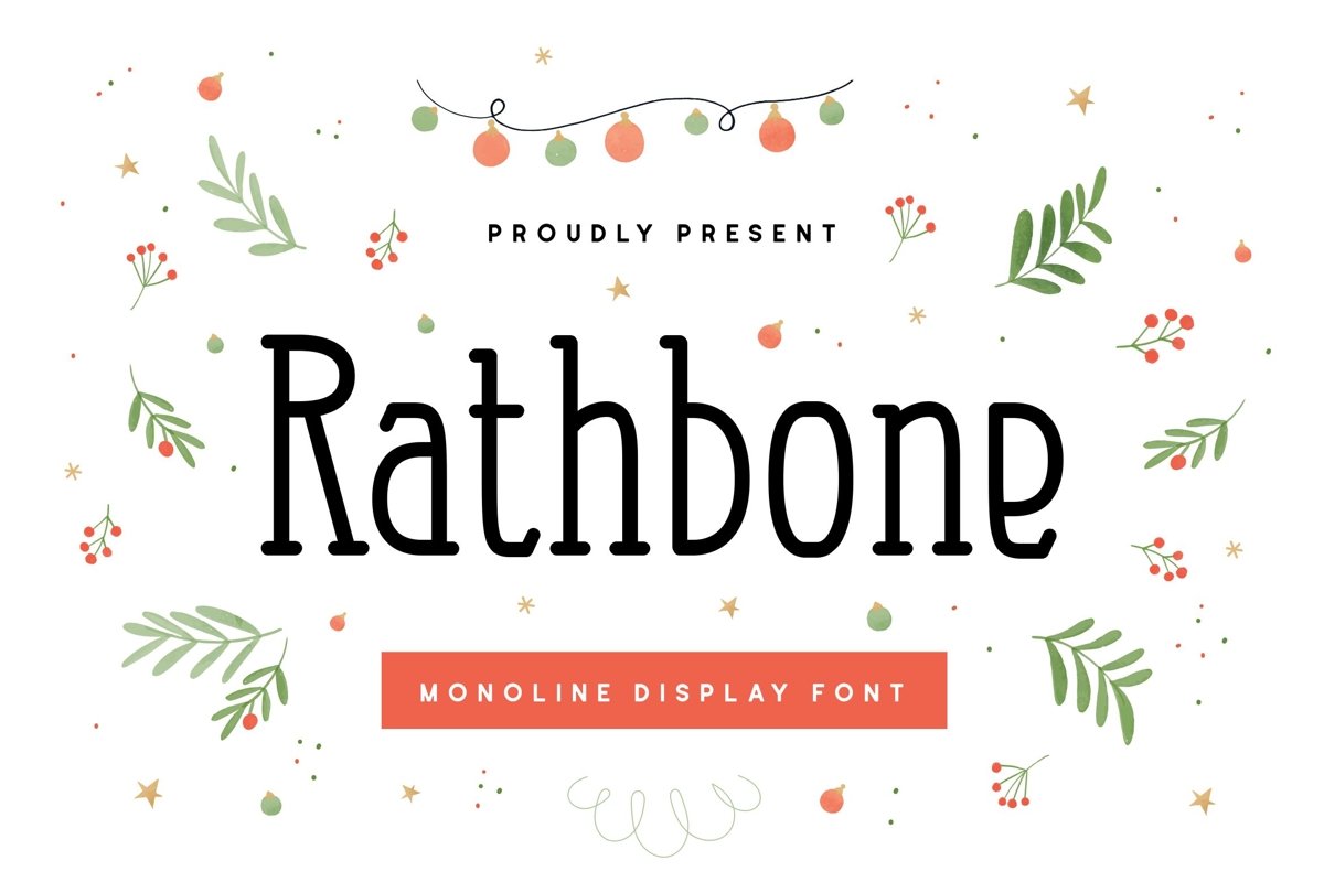 Rathbone Single Line Font example image 1