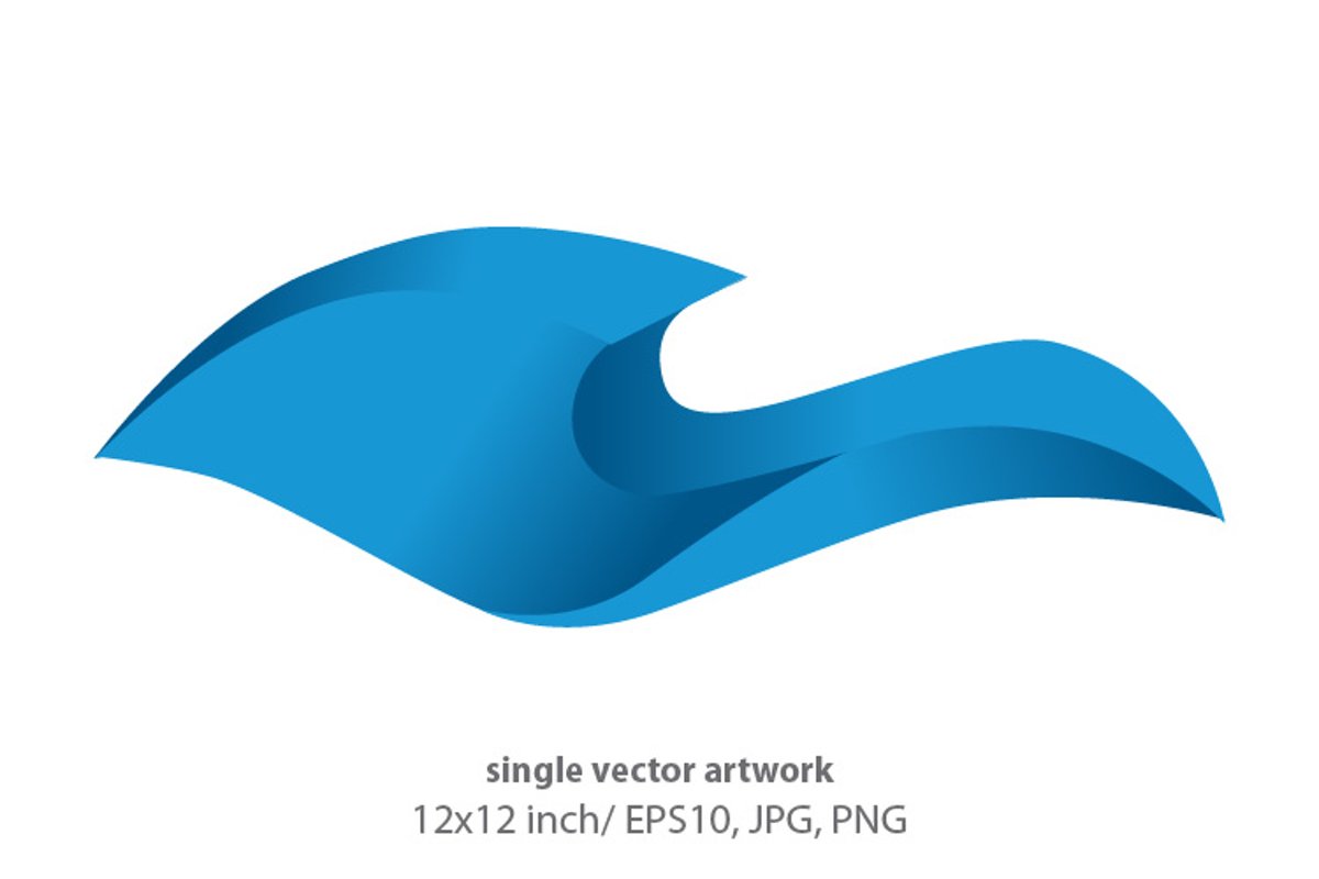 Ocean waves - single vector artwork example image 1